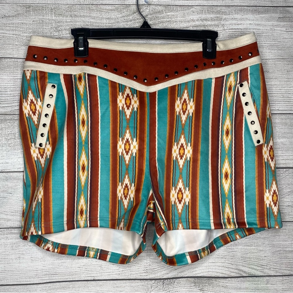 NEW Crazy Train Aztec Bling Shorts